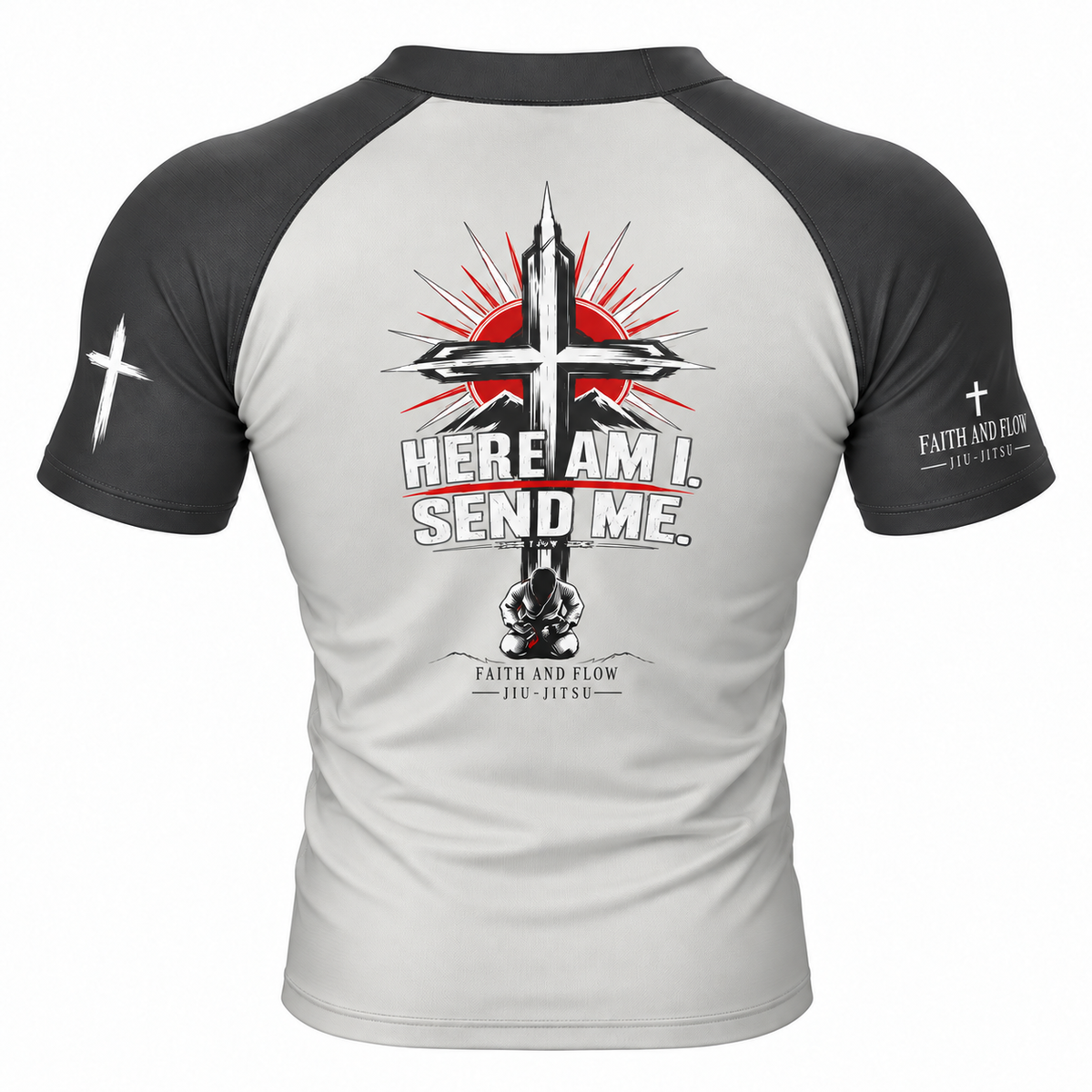 Isaiah "Send Me" Short Sleeve Rashguard (Gray 2-Toned)