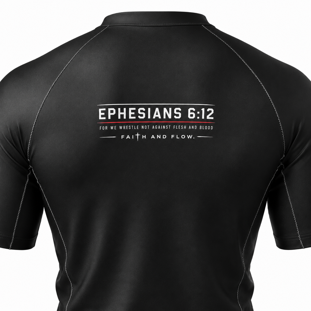 Ephesians 6:12 Short Sleeve Rash Guard