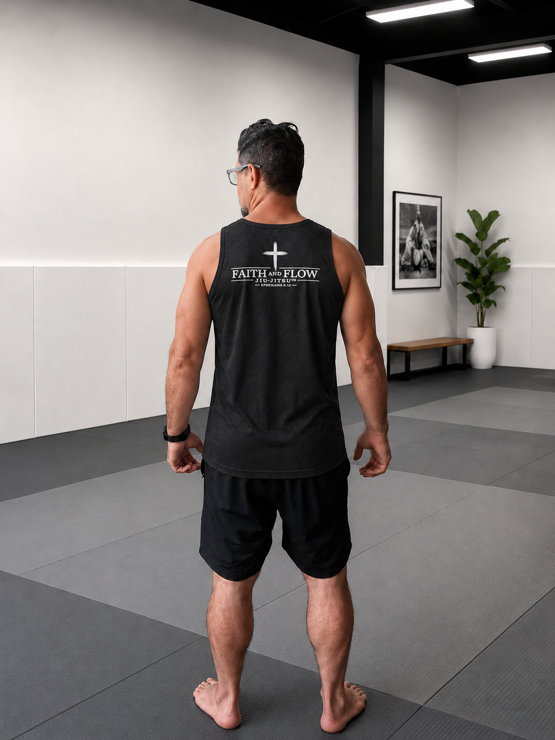 Black Camo Faith & Flow Performance Tank