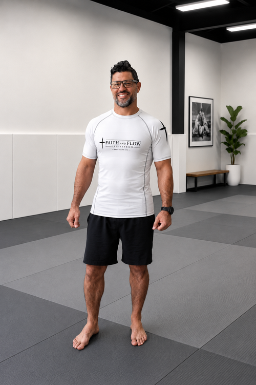 Faith and Flow Jiu-jitsu Short Sleeve Rash Guard