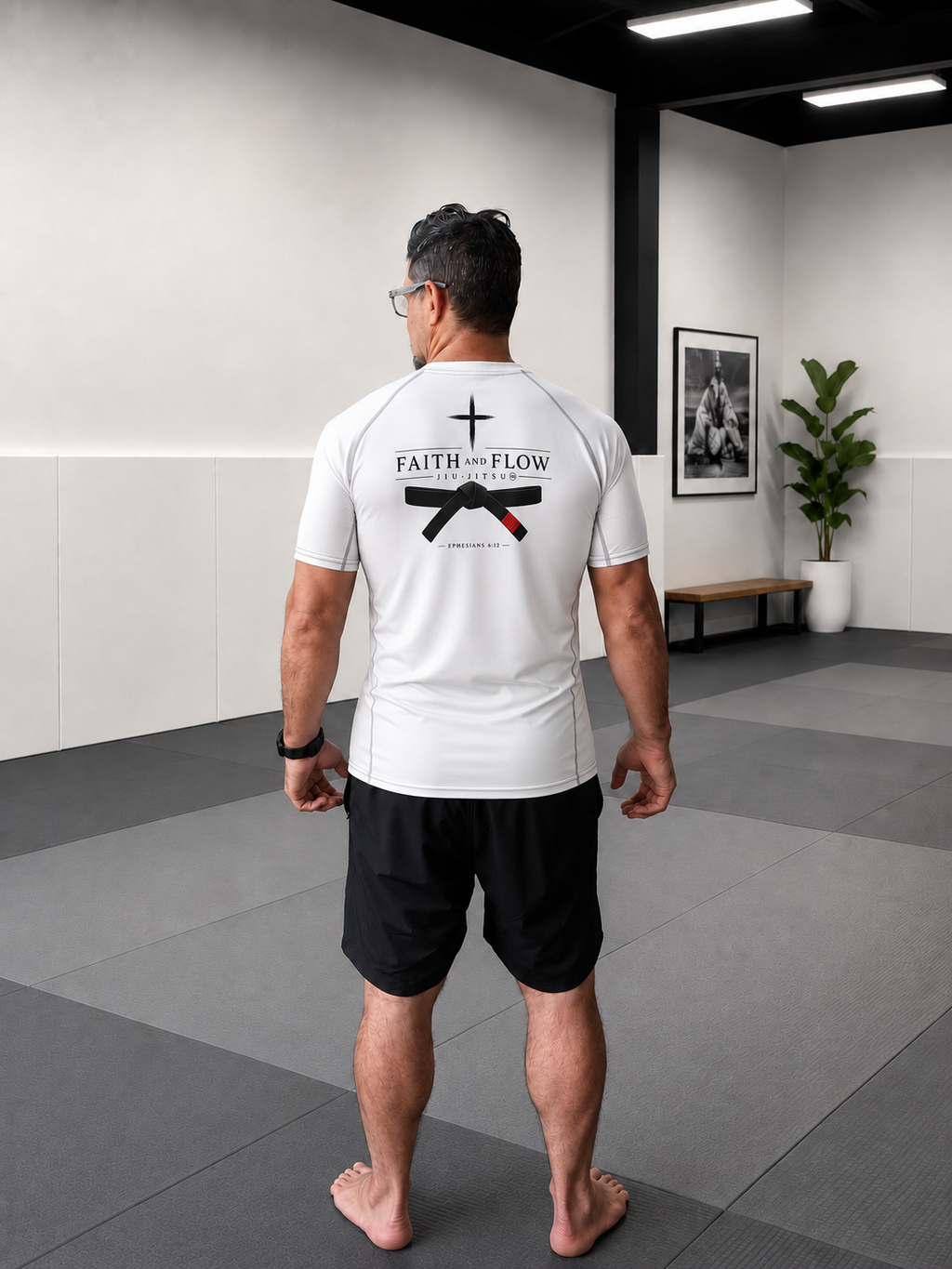 Faith and Flow Jiu-jitsu Short Sleeve Rash Guard