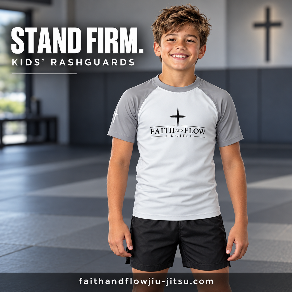 (Youth) Stand Firm Short Sleeve Rash Guard