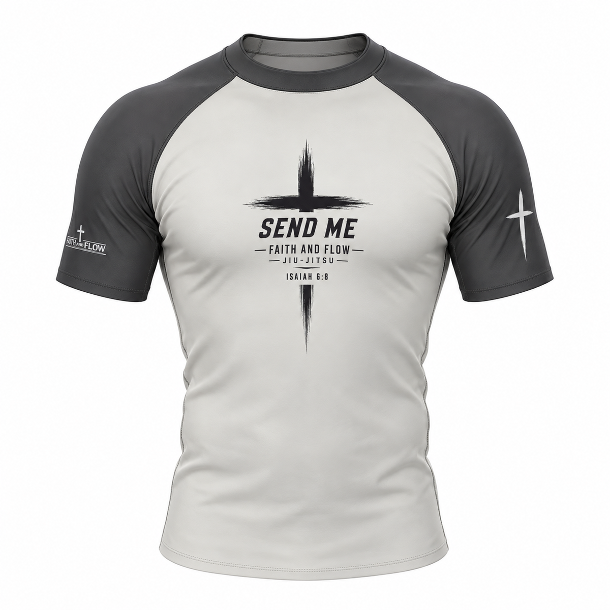 Isaiah "Send Me" Short Sleeve Rashguard (Gray 2-Toned)