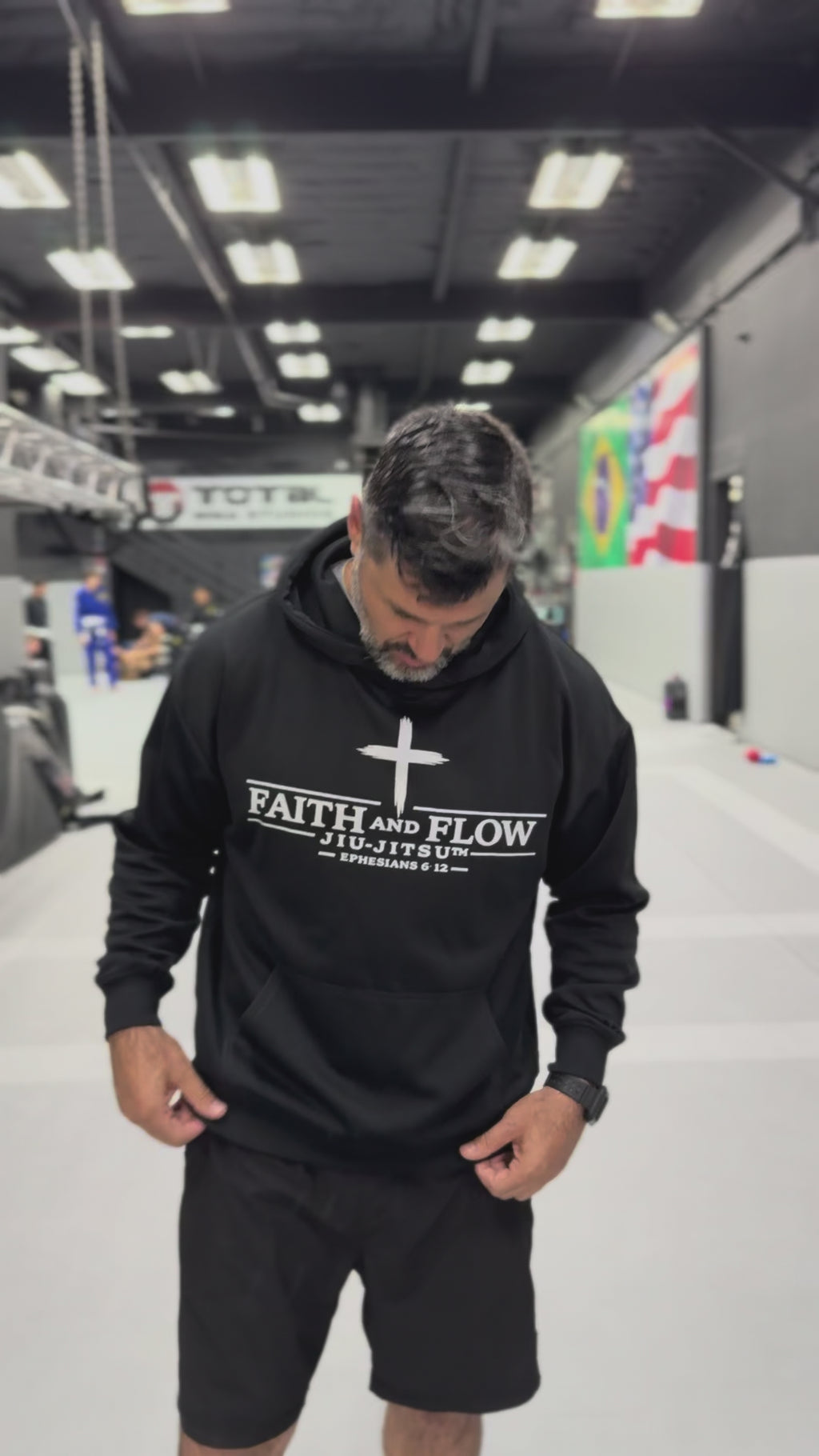 Faith and Flow Jiujitsu Relaxed-Fit Hoodie